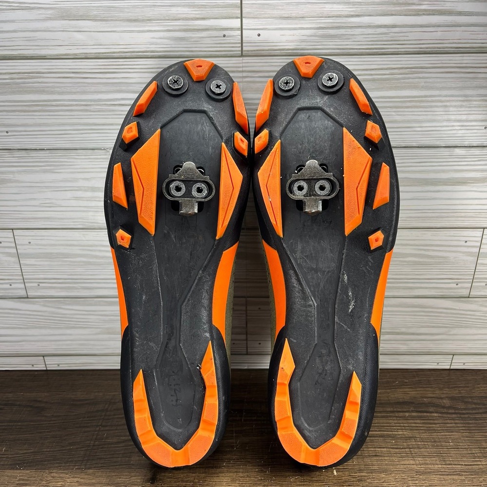 Fizik X5 Terra Suede Mountain Bike Men's Green Orange Cycling Shoes - M 11.5 - Picture 9 of 10